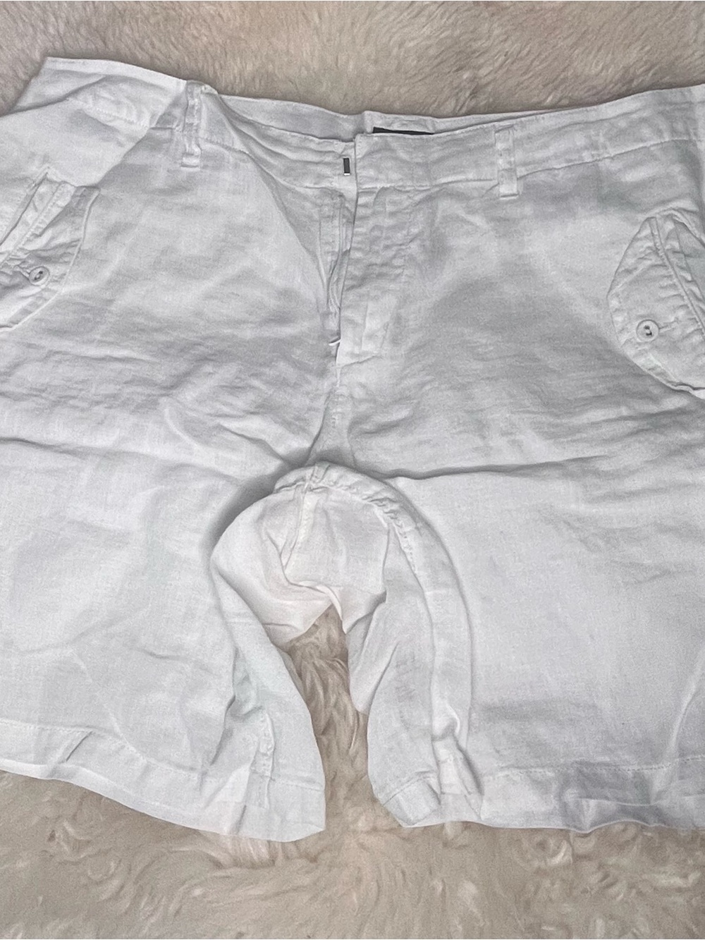 Tommy Hilfiger White Women's Flat Front Shorts